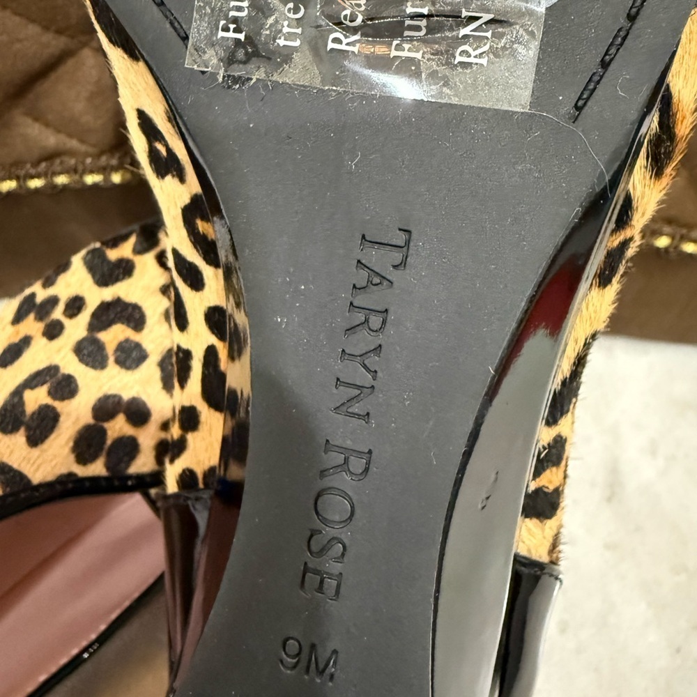 Taryn Rose Black and Tan Leopard Flats - Picture 5 of 5